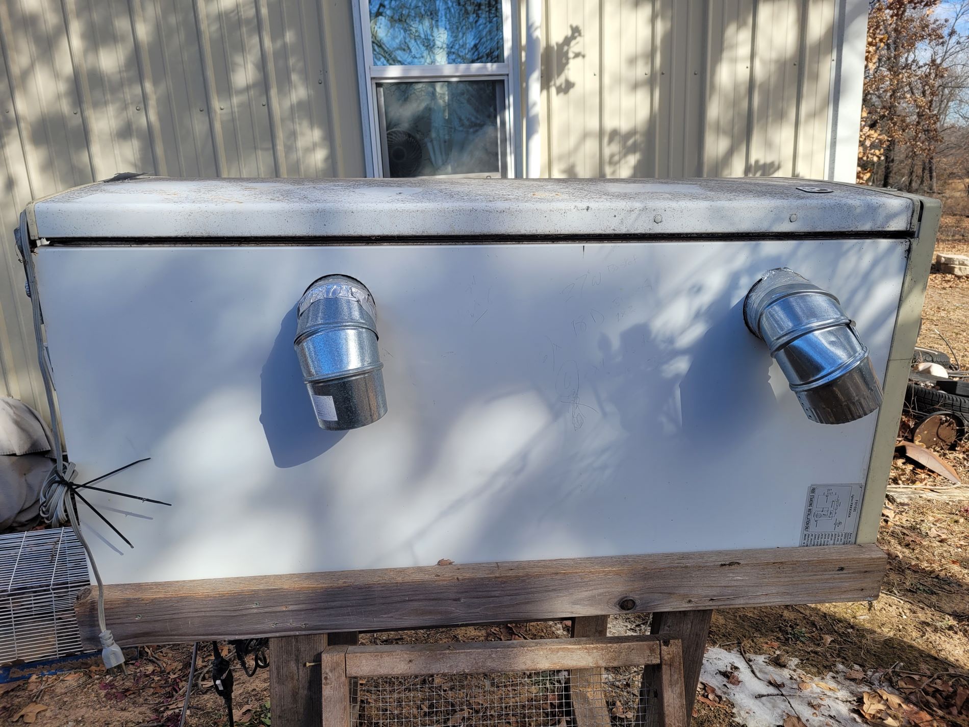 A deep Freezer converted into a temperature regulated box for our 5000 employees, The Dermestid Beetles