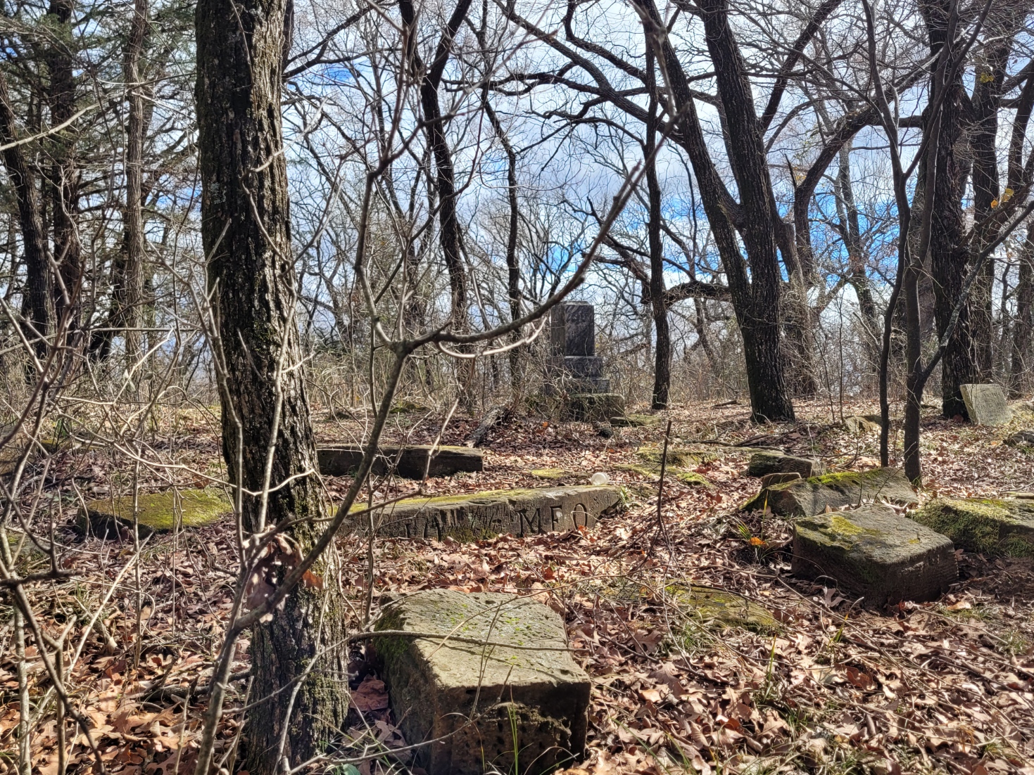 Tombstones at Brown Springs Cemetery